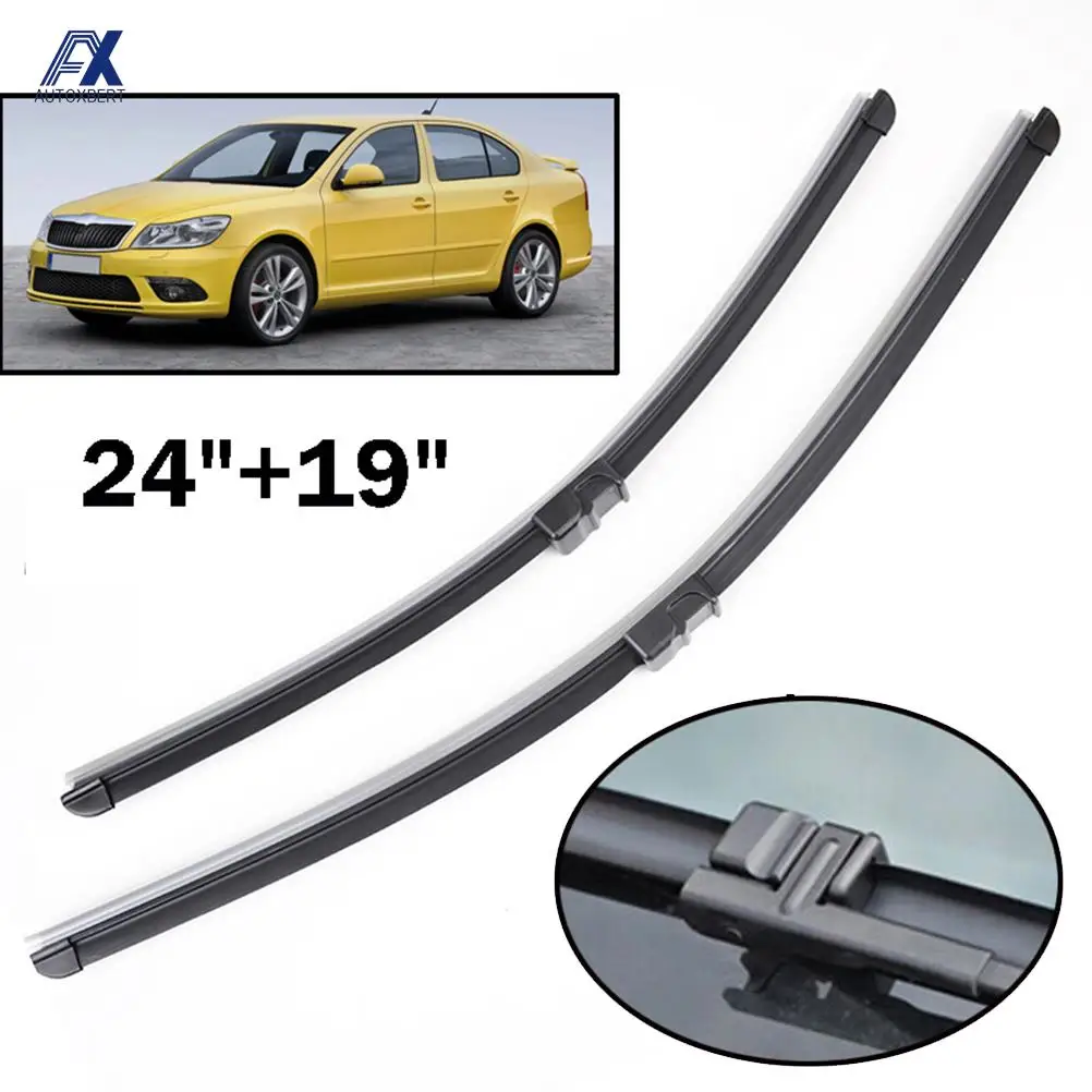 Щетки стеклоочистителя для Skoda Octavia A5 1Z 2004 2005 2006 2007 2008 2009 2010 2011 2013 24 + 19 дюймов |