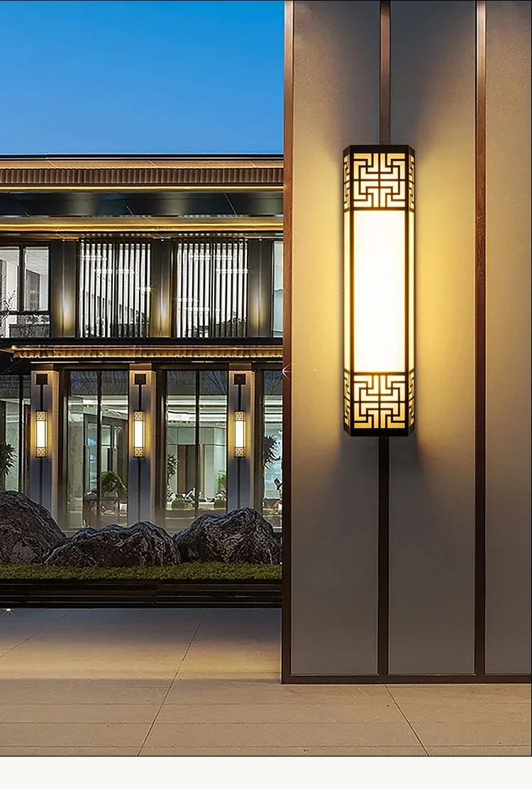 Новая китайская уличная Водонепроницаемая настенная лампа современный