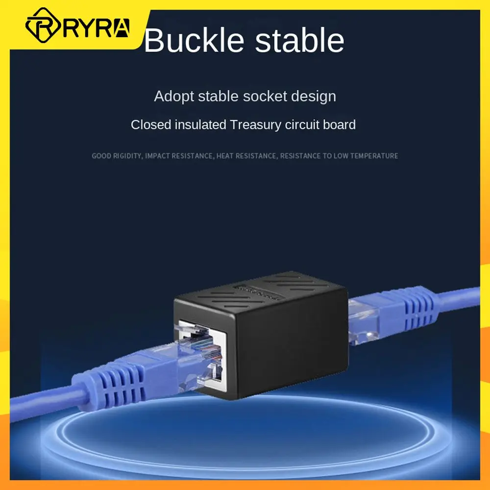 

RYRA 1PC RJ45 Connector Ethernet Extension Cable Network Extender Adapter RJ45 Ethernet Coupler Female To Female Adapter