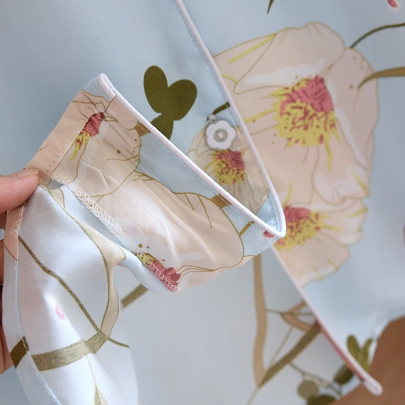 Summer Short-Sleeved Nightdress with Chest Pad Women's Cotton Silk Bra-Free Loose Artificial Cotton Long Dress Pajamas