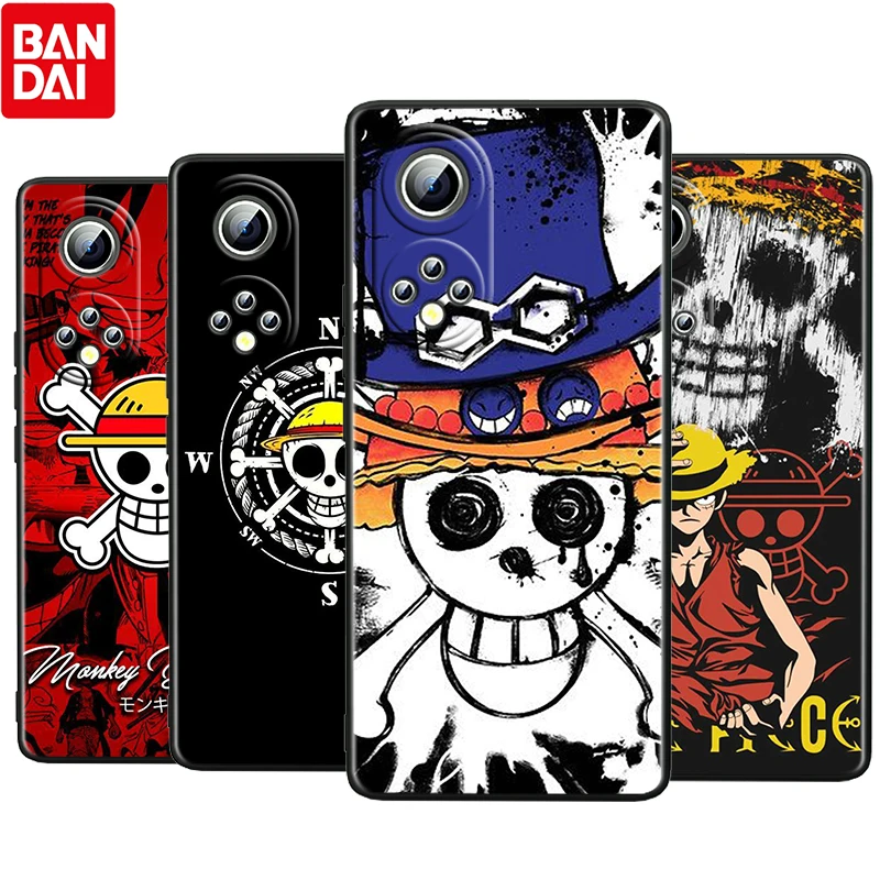 

Anime ONE PIECE LOGO For Honor 60 50 30 V30 X30i V20 20E X20 Pro Plus SE Lite 5G Silicone Black Soft Phone Case Cover Coque Capa