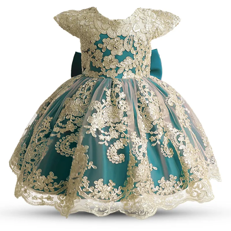 Toddler Girl Evening Party Princess Dress Baby Girl Big Bow Tutu Gown Girls Birthday Wedding Ceremony Costume Baby Gala Clothes