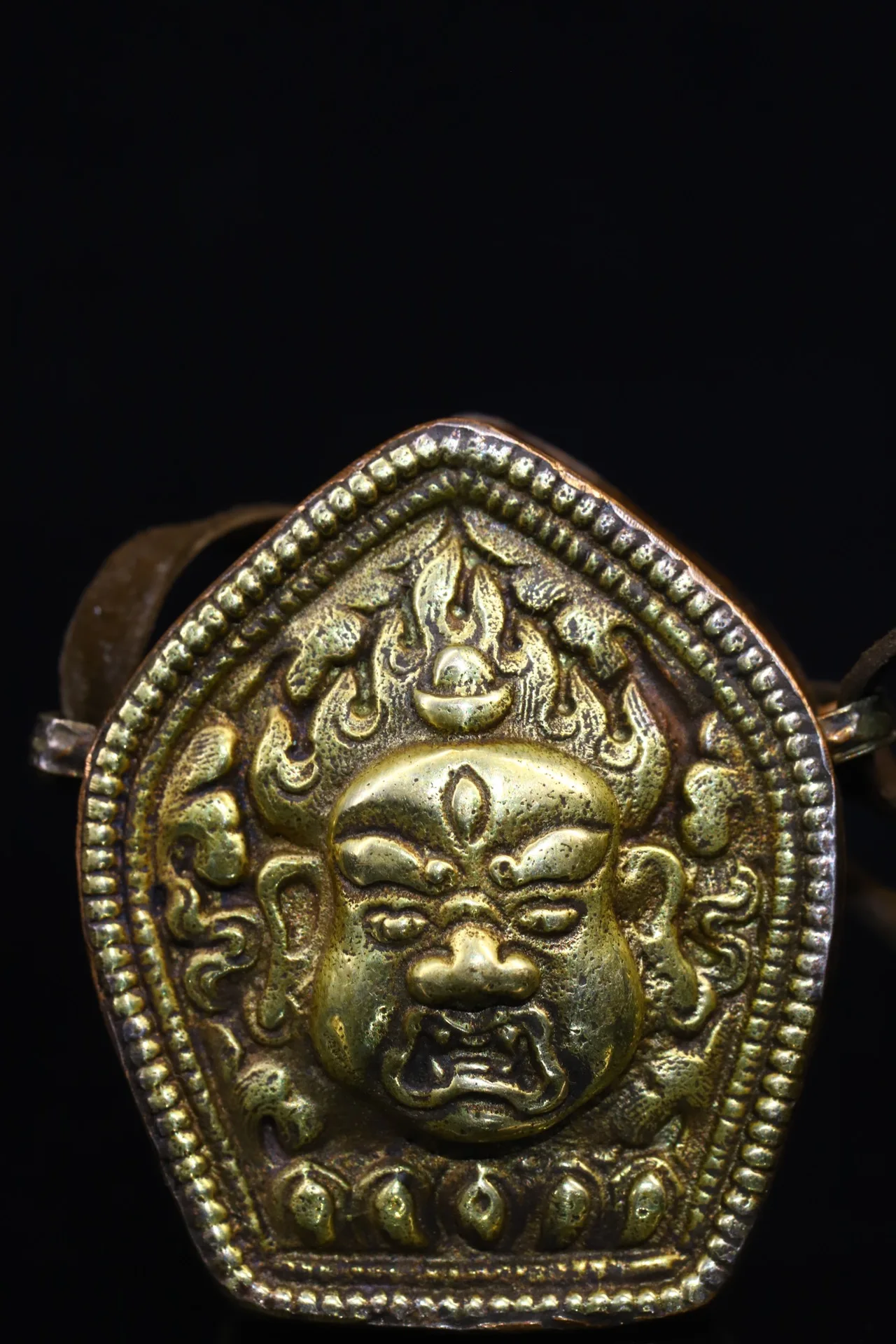 Коллекция тибетских храмов 2 дюйма мозаика из старой бронзы с окрашенным