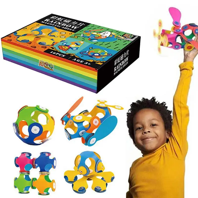 

Magnetic Building Multi-Sensory Magnet Sheet Multi-Sensory Toy Magnetic Game For STEM Montessori Educational