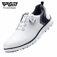 pgm 2022 new men golf shoes spikeless waterproof breathable quick lacing anti sideslip casual outdoor walk sneakers sports shoes