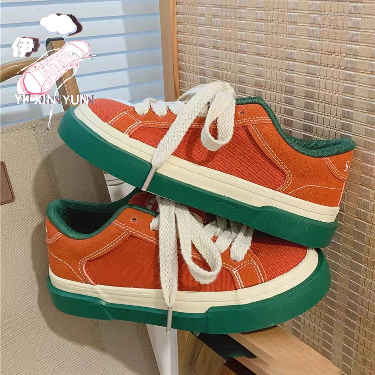 Sneakers Women 2023 Autumn Top Fashion Lace-up High-top Vulcanized Shoe Luxury Pattern Breathable Running Street Leather Sneaker