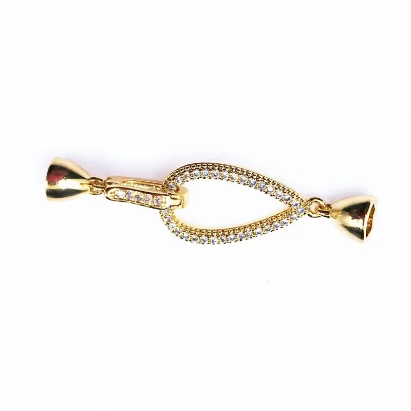 

Copper Connection Gold Plated Clasps Accessories DIY Jewelry Making Findings For Handmade Woman Pearl Necklace Bracelet Gifts
