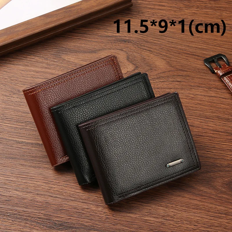 Pu Leather Men Male Bag Small Multifunctional Money Coin Purses Dollar Large Capacity Design Slim Casual Wallet