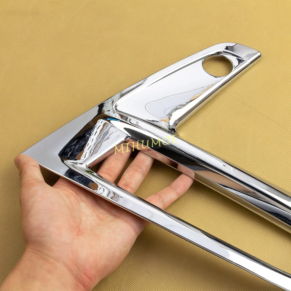 Глянцевый хромированный Передний + задний нижний бампер противотуманный фонарь