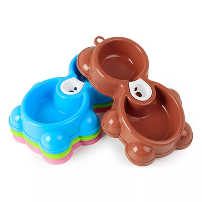 

Нескользящая миска HOOQICT для кошек кормушки поилки для собак миска двойного назначения для питомцев миска для кормления кошек товары для пит...