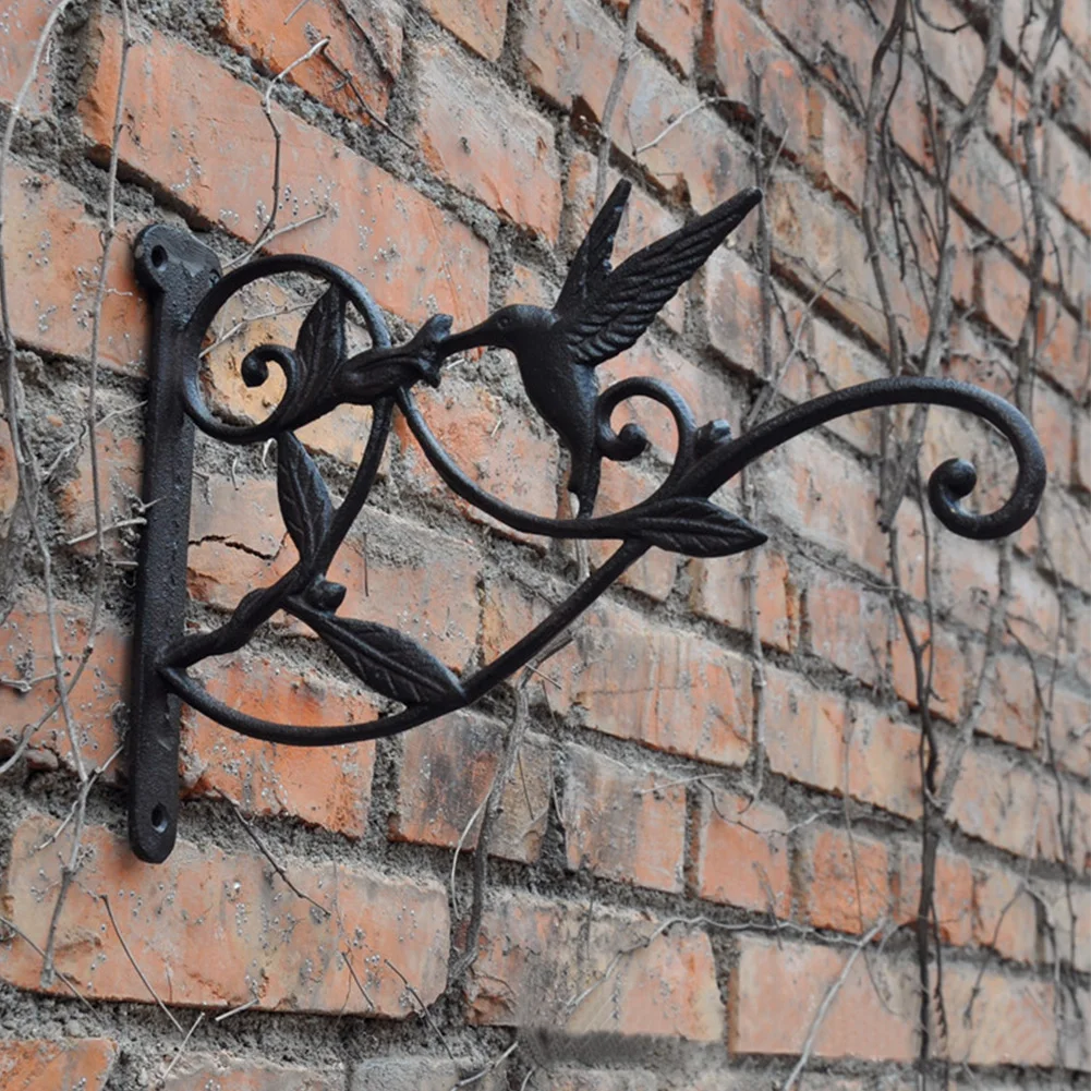 

Cast Iron Hanging Basket Hanger Wrought Wall Mounted Home Use Modern Garden Bracket Decorative For Flower Pots Hook Durable