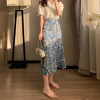 2022 new spring women fishtail skirt superior quality high waisted mid long skirts