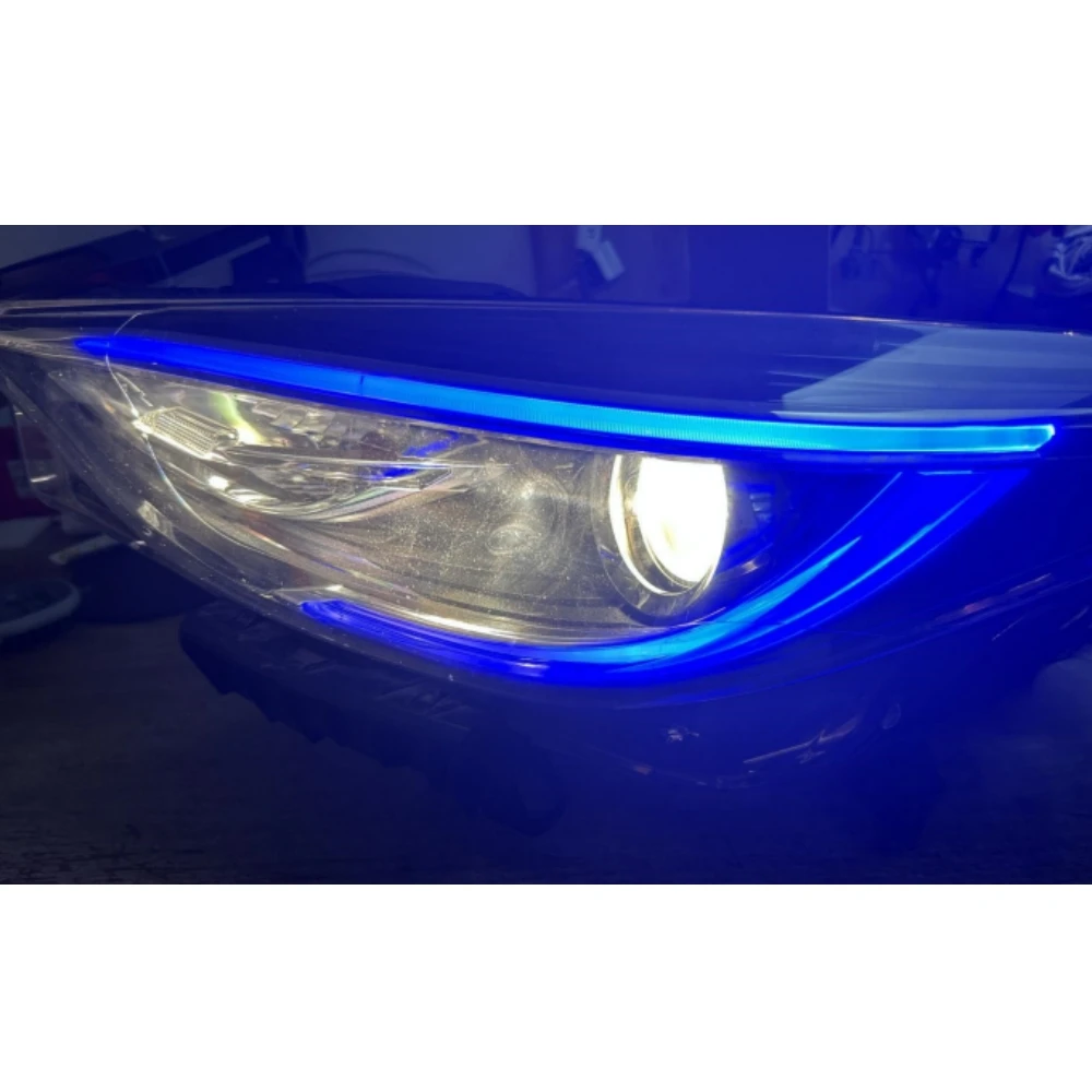Фото Non-RGB Angel Eyes B010391-B для 2017 2018 2019 Infiniti QX30 Q30 Фара дневного света B010390-B Желтый Синий Красный №3