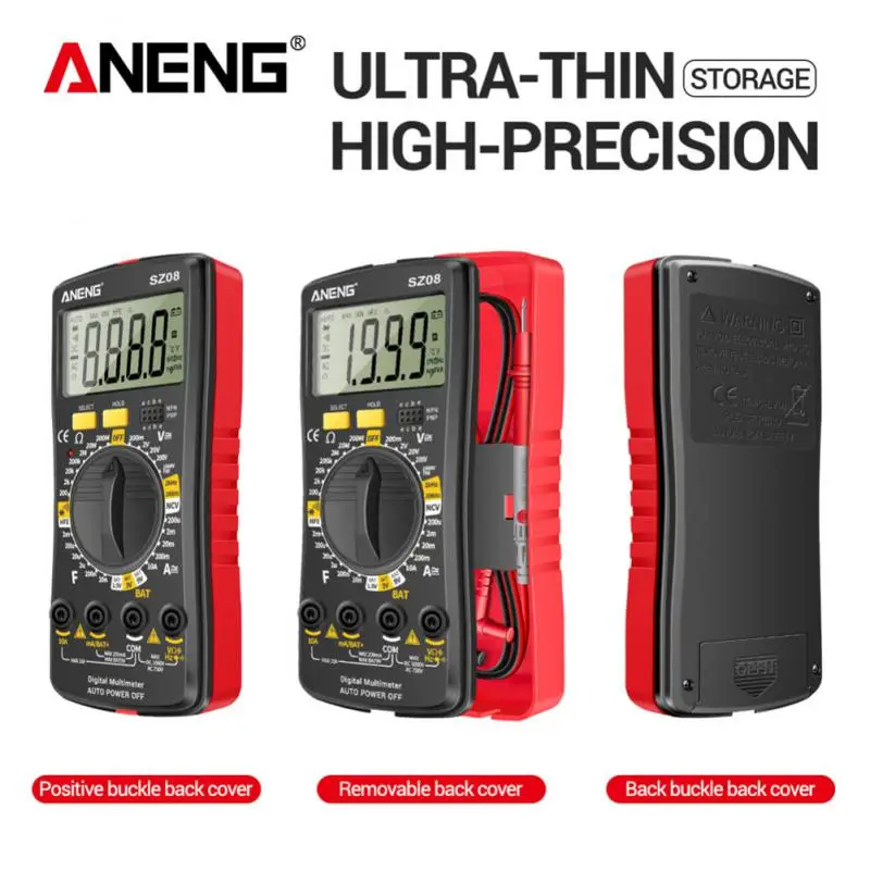 

ANENG SZ08 Digital Multimeter Ultra-thin Storage Professional Multimetro Auto Voltmeter AC DC 220V