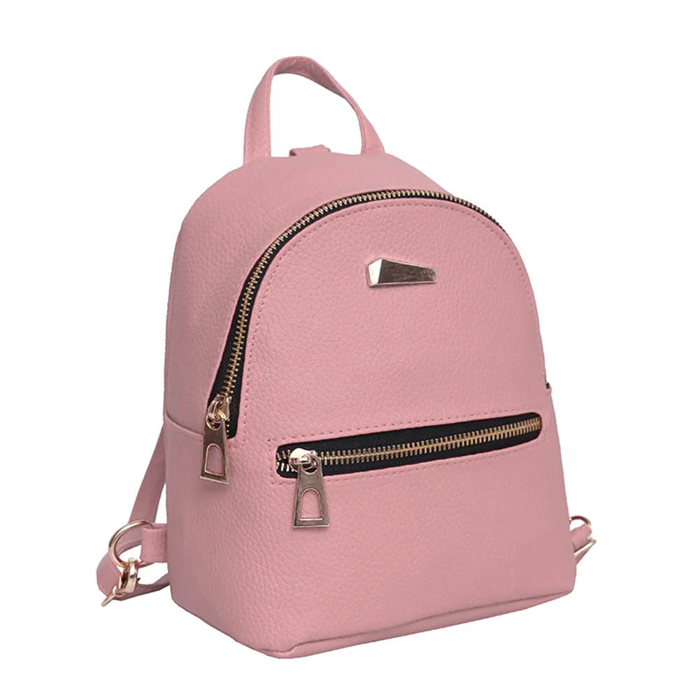 

Casual Travel Bag Fashion Women PU Leather Mini Backpack College Shoulder Satchel Rucksack Popular