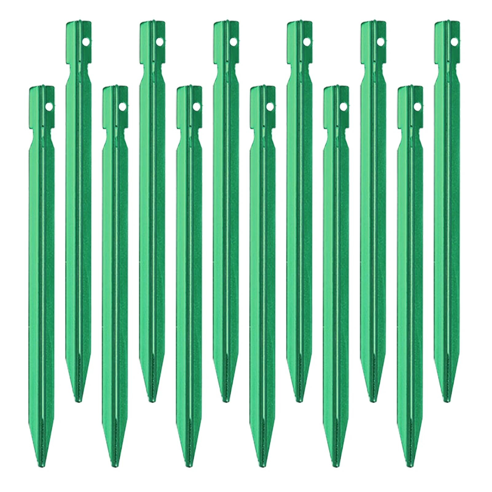 

12pcs Camping Stakes 18cm Tarp Pegs Aluminum Alloy Tent Stakes Yard Stakes Heavy Duty Camping Stakes For Outdoor Tent & Tarp