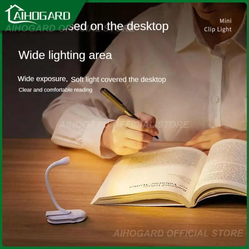 

Portable Bookmark Read Light Easy Clip For Travel Bedroom Reading Eye Protection Clip Book Light Clip-on Study Desk Lamp Mini