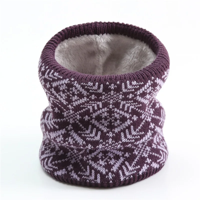 Вязаный теплый шарф-кольцо