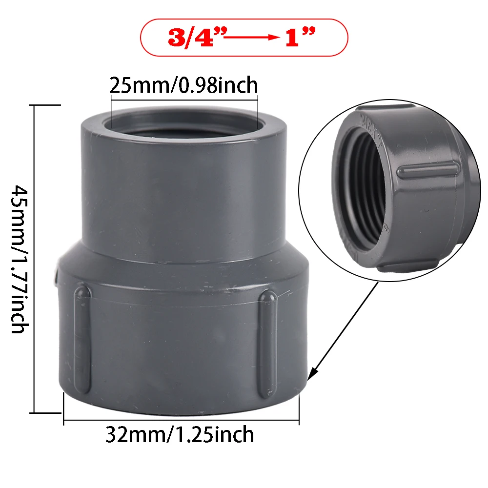 

Пластиковые переходники для аквариума 1/2", 3/4", 1"