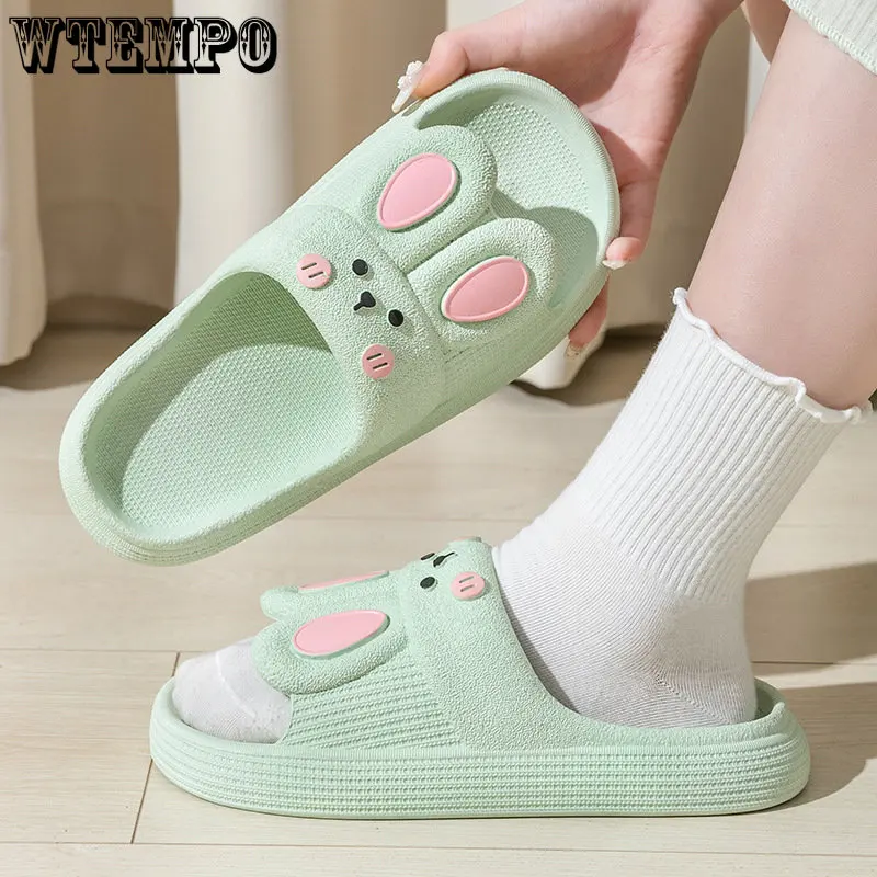 WTEMPO Cute Slippers Fashion Female Summer Thick Bottom Shoes Bathroom Inside The Home Dormitory Cartoon Sandals Dropshipping