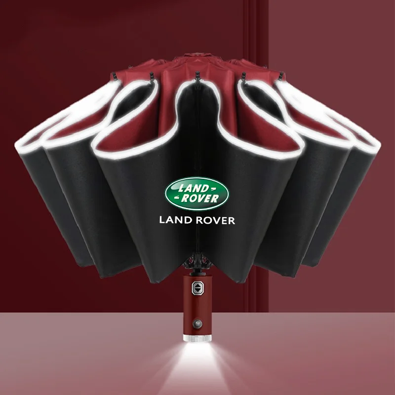 

Автомобильный полностью автоматический зонт со светодиодным фонариком UV для Land Rover Discovery 3 4 Range Rover Freelander 1 2 SVR, автомобильные аксессуары