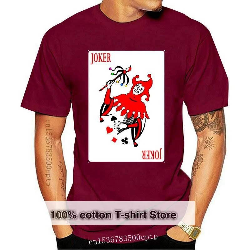 

New Vintage Joker Playing Cards Men T- Shirt Design Costume