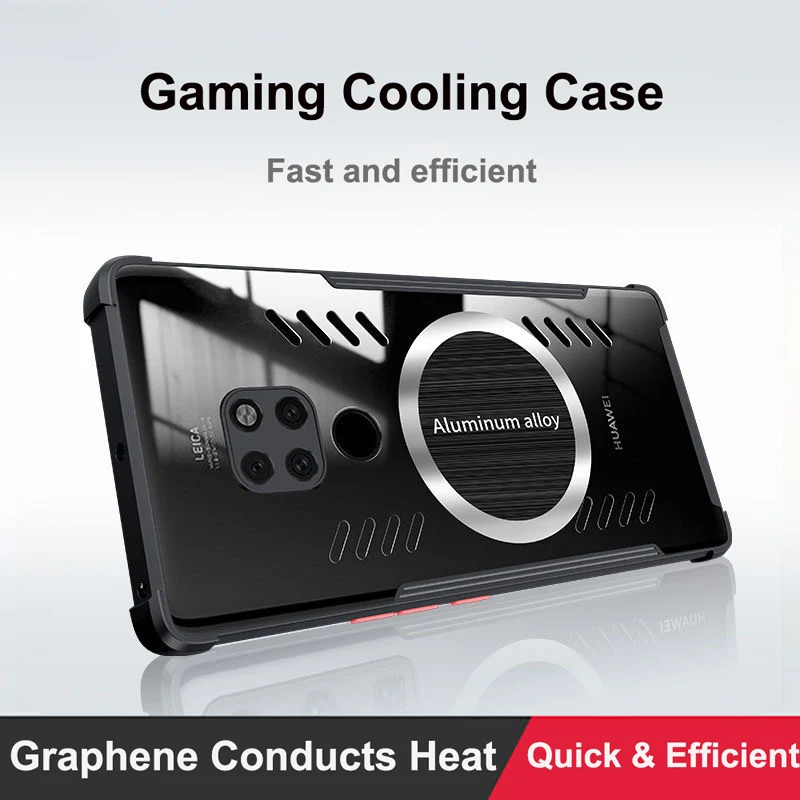 

For Huawei Mate 20 Pro Case Mate20 5G Aluminum Alloy Heat Dissipation Graphene Cooling Shell For Huawei Mate 20 RS 20RS Cover