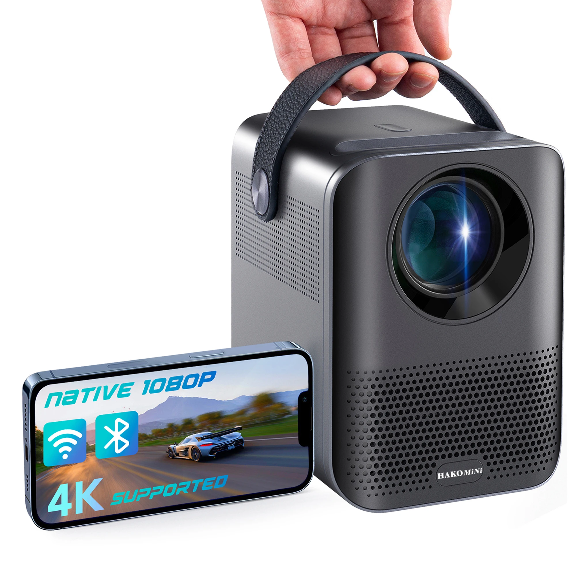 

New Arrival Google certified HAKOMINI PL3 4K Projector 200 ANSI LUMENS Android 10.0 Full Sealed LCD Projector