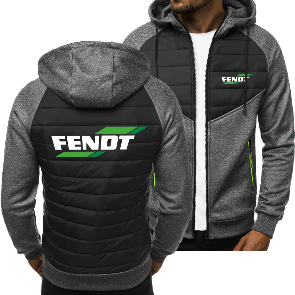 

New Spring Autumn Men's Fendt Hoodie Fashion Athletic Casual Cardigan Shoulder Zipper Sweatshirts Hooded Jacket
