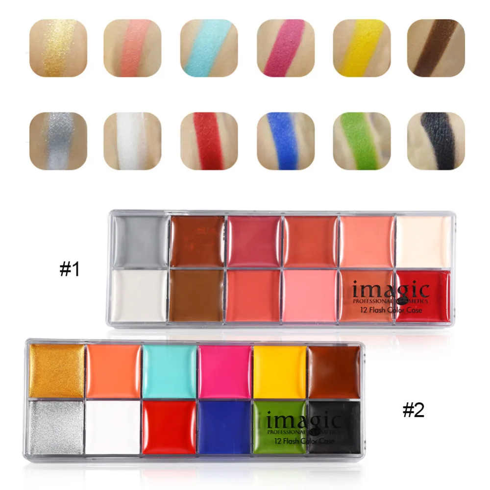 

Body Paint 12 Colors Cosmetics Face Body Painting Pigment Oil Art Makeup Cosplay Party Flash Tattoo Body Paint Color 1pcs