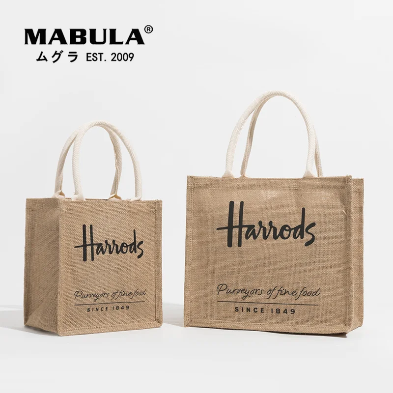 

Friendly Linen Casual Women Totes Large Capacity Shopper Handbag With Top Handle Vintage Work Bag and Shopping Purses