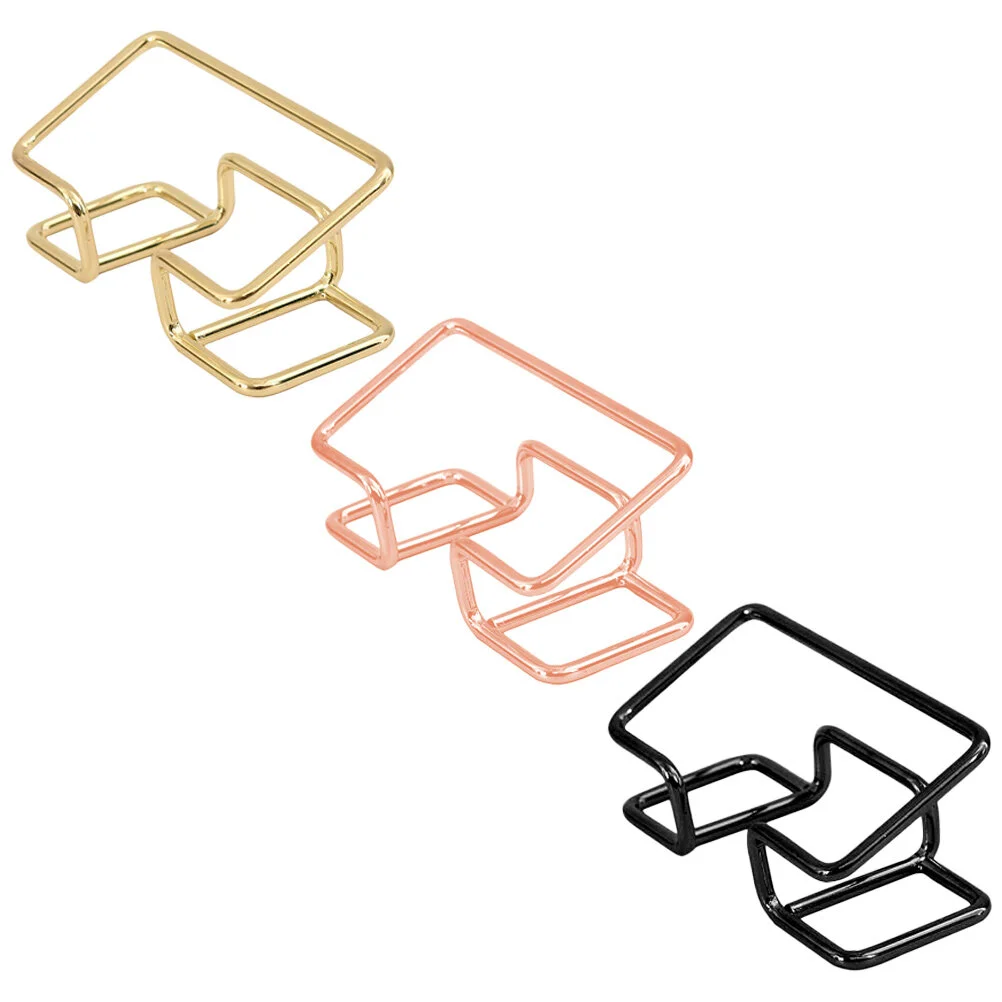 

3 Pcs Office Supplies Business Card Holder Desk Supply Women Wrought Iron Display Cards Holders Stand Multi