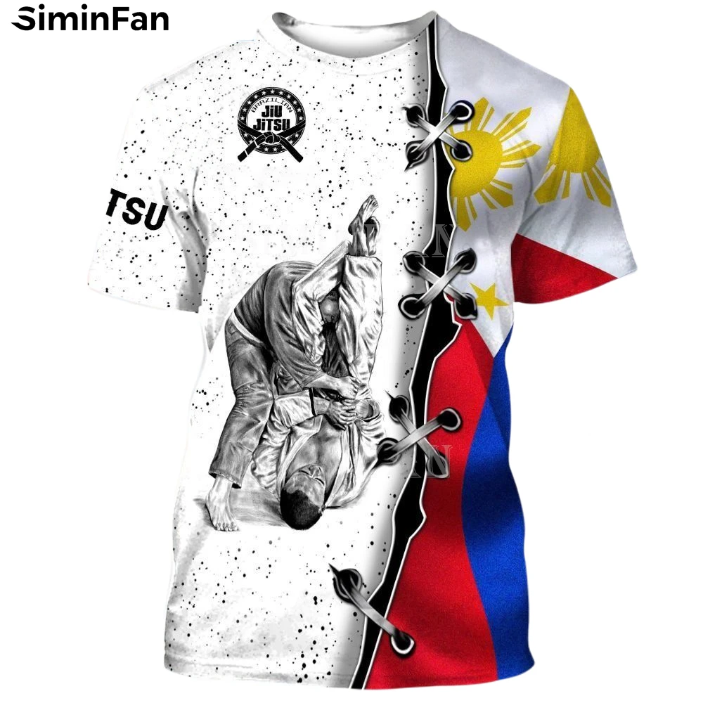 

Футболка JIU JITSU PHILIPINE мужская с 3D принтом, Повседневная рубашка с коротким рукавом, топ в стиле Харадзюку, уличная одежда для женщин, T1, на лето