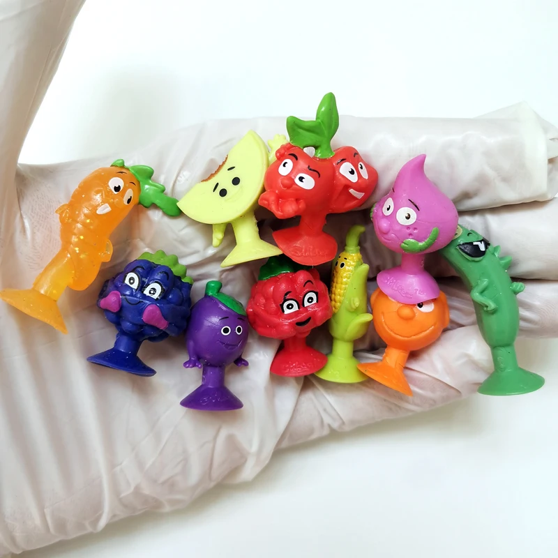 50-100 шт. оригинальные мягкие мини-фигурки стикез из ТПР фрукты овощи монстр