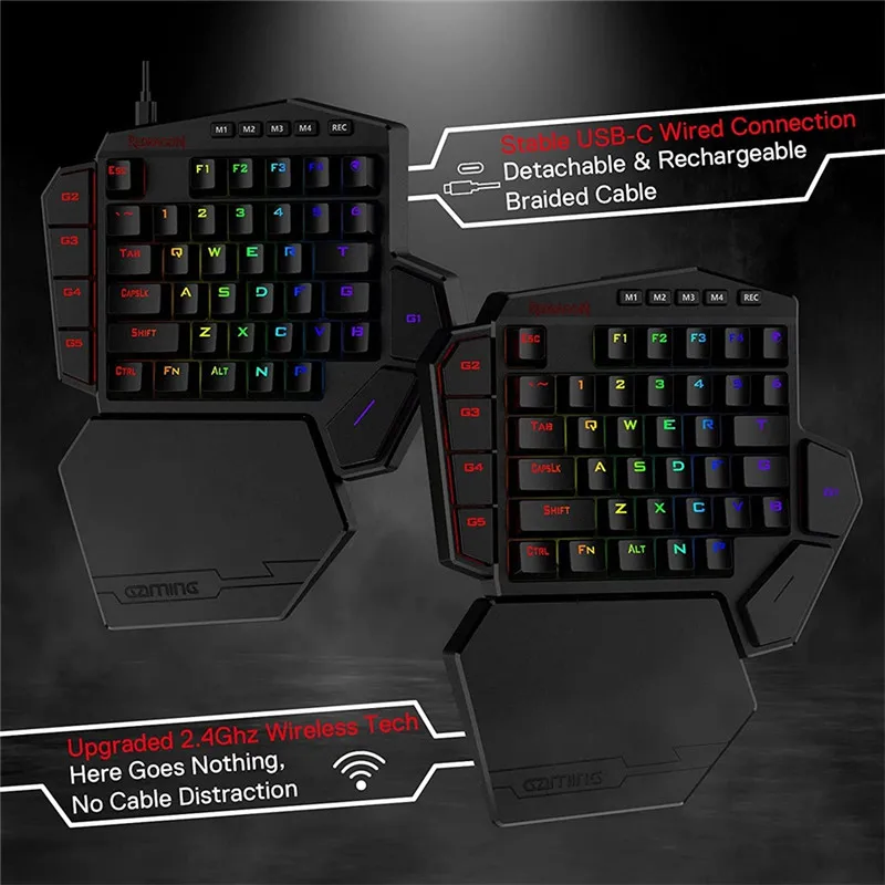 Беспроводная механическая клавиатура Redragon K585 DITI 42 клавиши 2 4 ГГц RGB - купить по