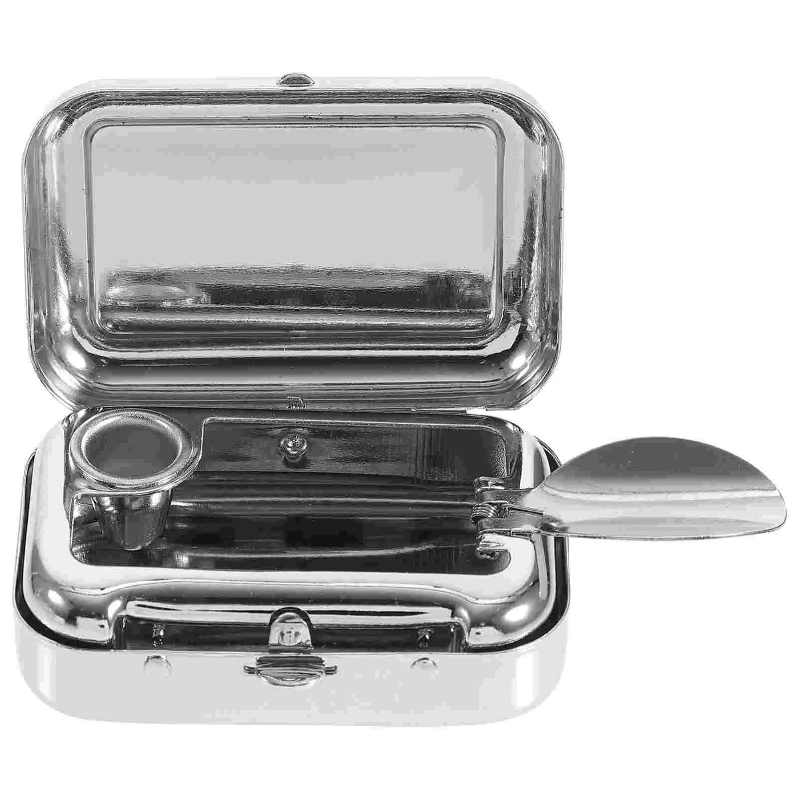 

Ashtray Ash Metalcigar Minipocketlid Container Portable Holder Tray Car Outdoortravel Ashtrays Vehicle Officevintage Indoor Box