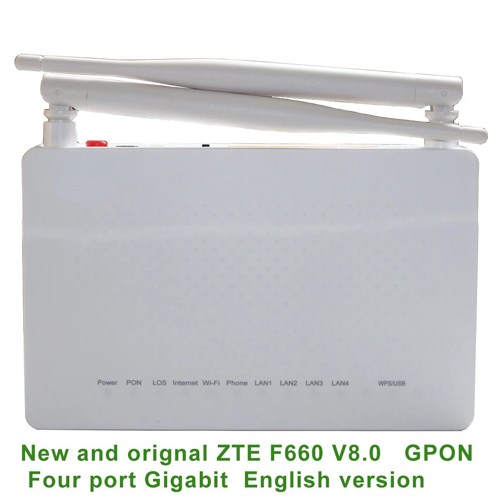 

New Original ZTE ZXA10 F660 V8 GPON ONU 1GE+3FE+1POTS+WIFI English Firmware SIP FTTH Fiber Optical Terminal ONT