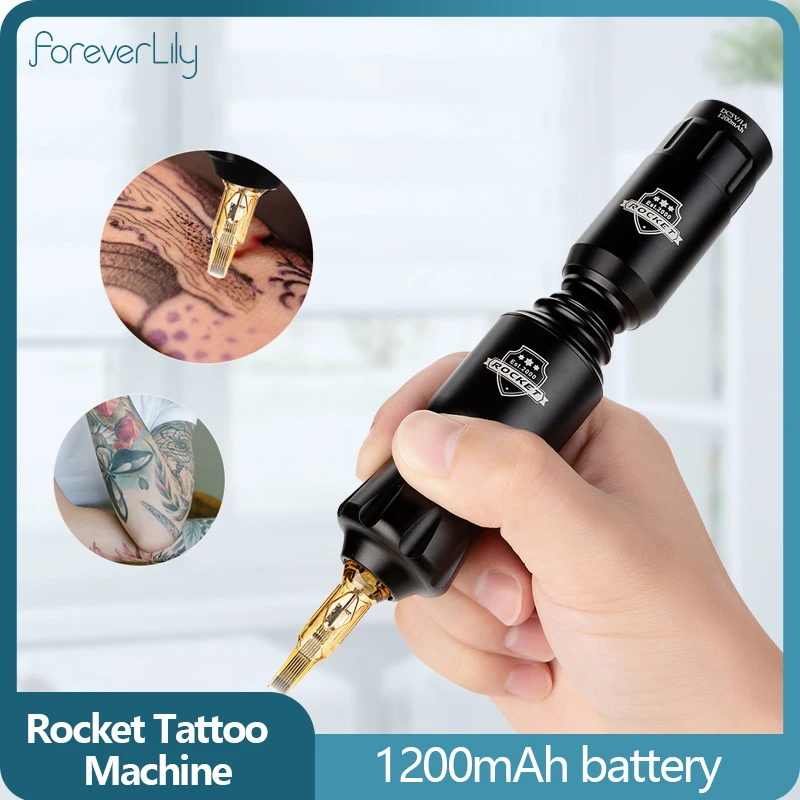 Rocket Tattoo Machine Pen Set Detachable Tattoo Power Supply Eyebrow Lips Permanent Makeup Machine Japan Motor Rotary Tattoo Gun