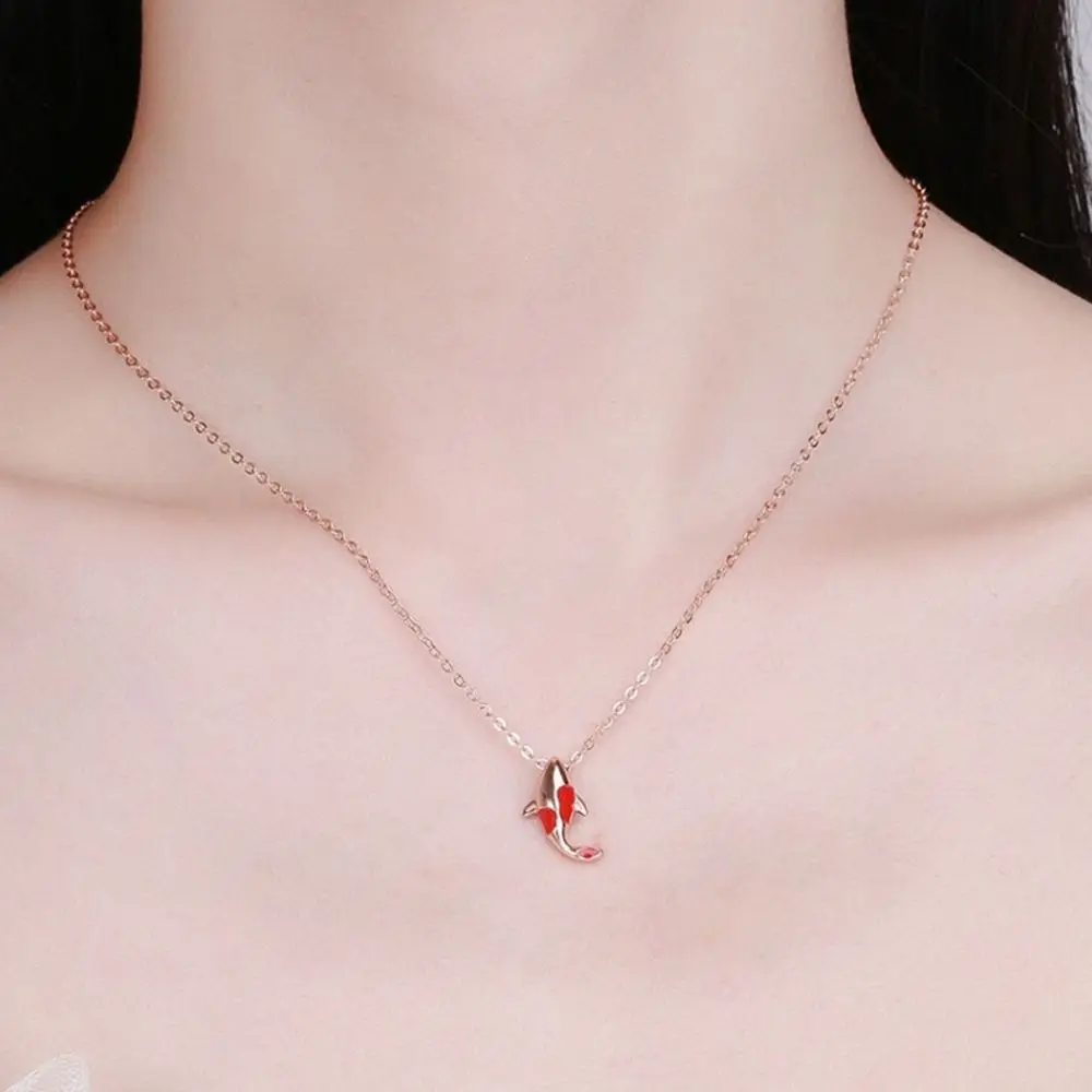

Vintage Luxury Lucky Earrings Simple Fashion Koi Necklace All-match Temperament Woven Rope Bracelet For Women