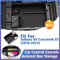 car central armrest storage box for subaru xv crosstrek gt 2018 2019 2020 2021 2022 2023 center console flocking organizer tray