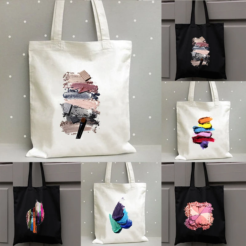 

Eye Shadow 3D Print Canvas Bag Tote Harajuku Tumblr Graphic Ladies Shopping Bag Handbags Women Eco Reusable Shoulde Shopper Bags
