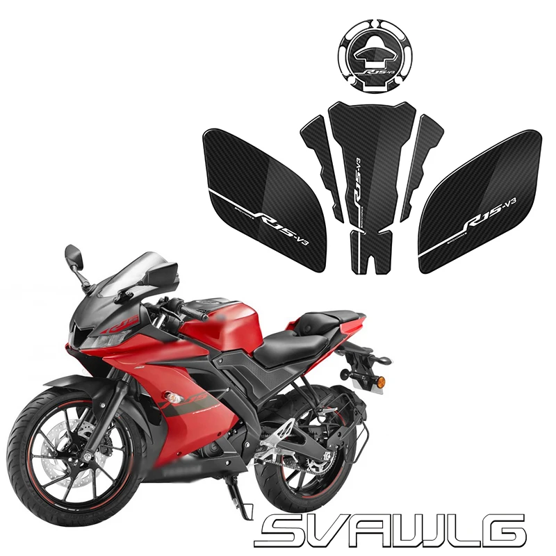

For YAMAHA YZF-R15 YZF R15 YZFR15 Motorcycle Tank Pad Protector Sticker Decal Gas Knee Grip Tank Traction Pad Side