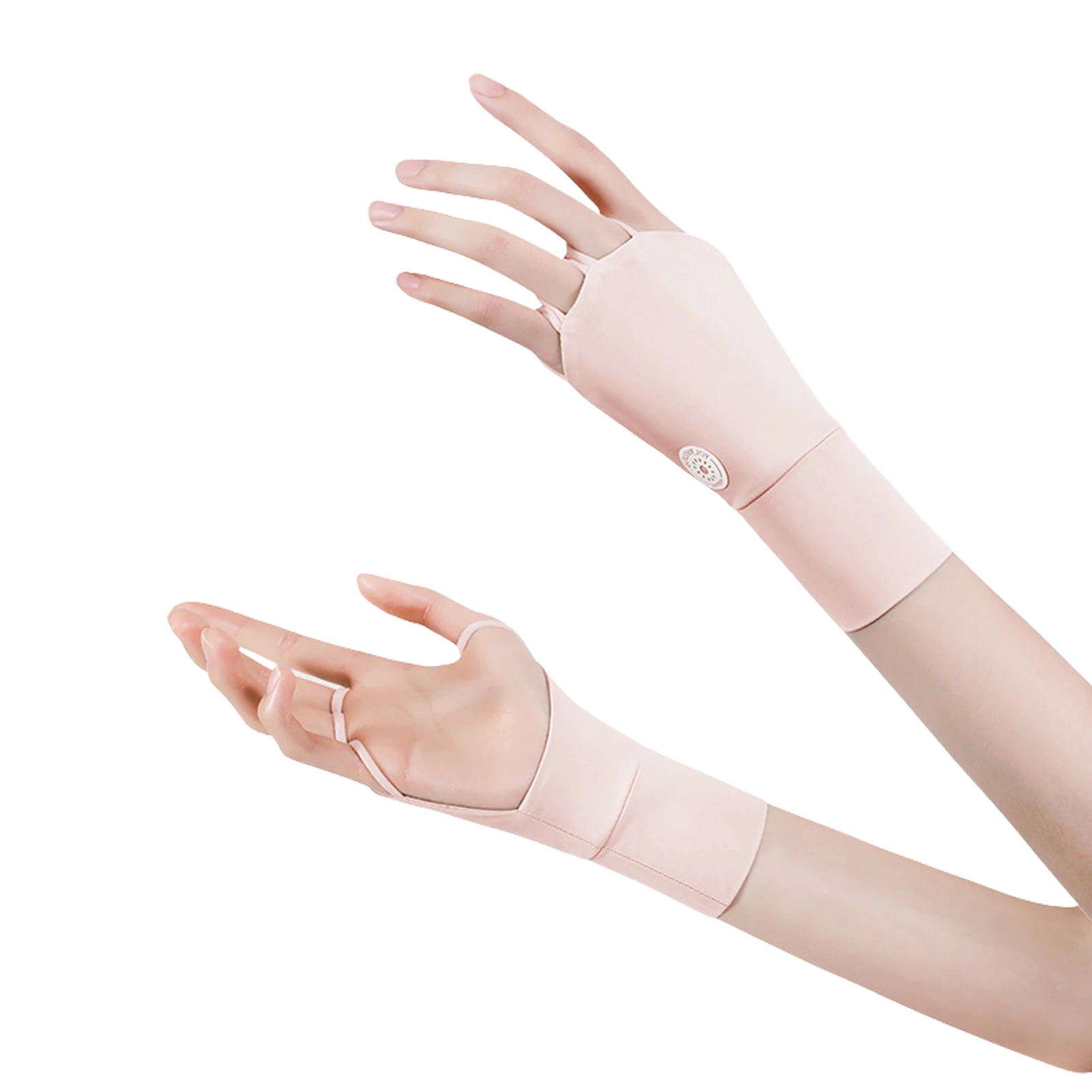 Half Finger Glove Men Women Right Left Hand Ice Silk Sunscre