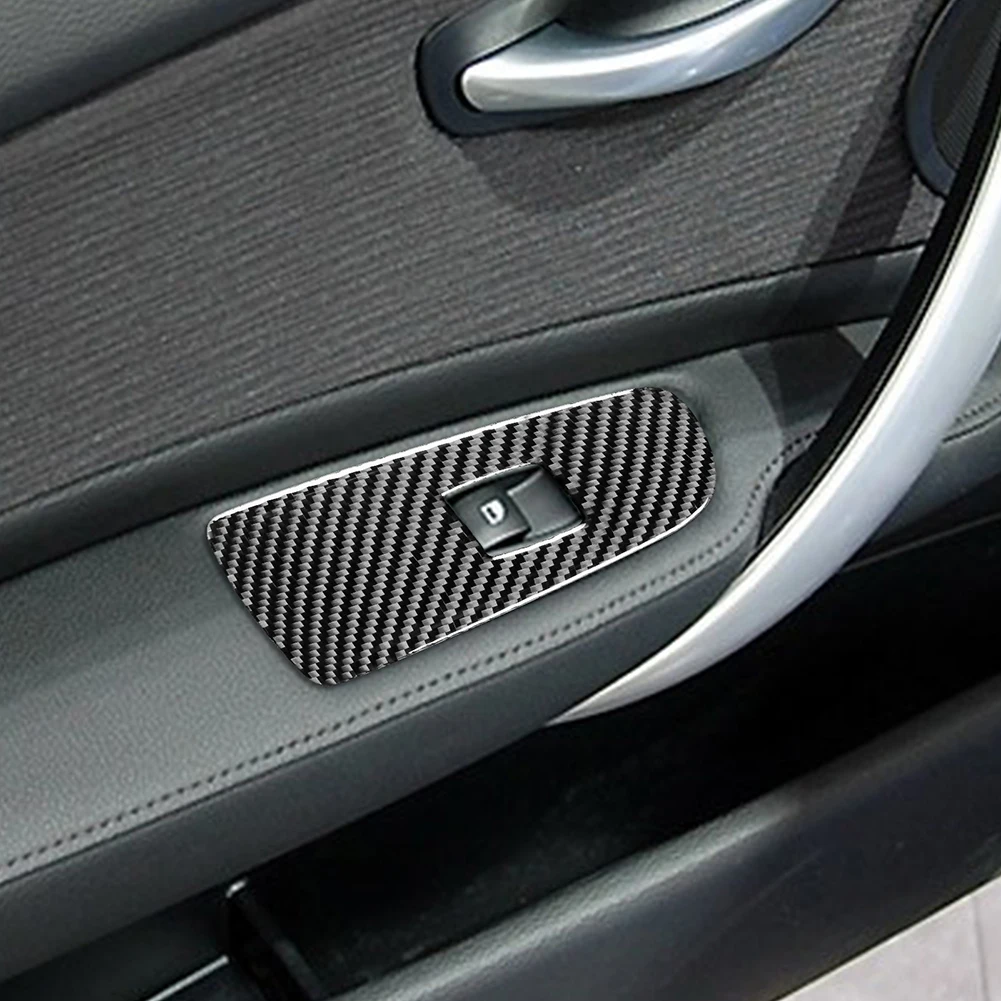 

Carbon Fiber Car Door Window Glass Lift Control Switch Cover Trim For BMW 1 Series E82/E88 2008-13 Car Interior Accessories