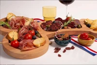 unique aperitif board wooden wine plate decoration serving tray for crackers fruit and meat suitable for party bar drink