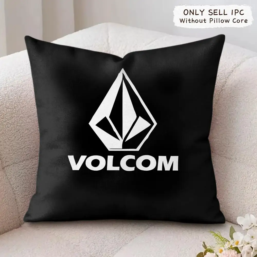 Фото Наволочка V-Volcom с модным логотипом, квадратная декоративная подушка 40x40 см для дивана, спальни, гостиной, домашнего декора. №3