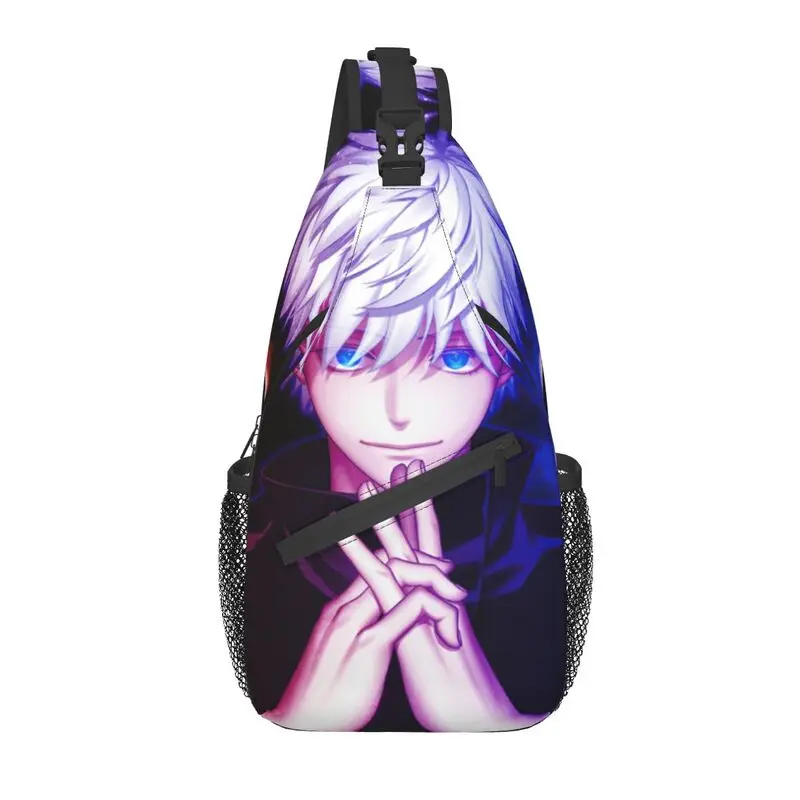 

Нагрудная Сумка-слинг juютсу Kaisen, индивидуальный аниме рюкзак через плечо для мужчин, дорожный походный ранец