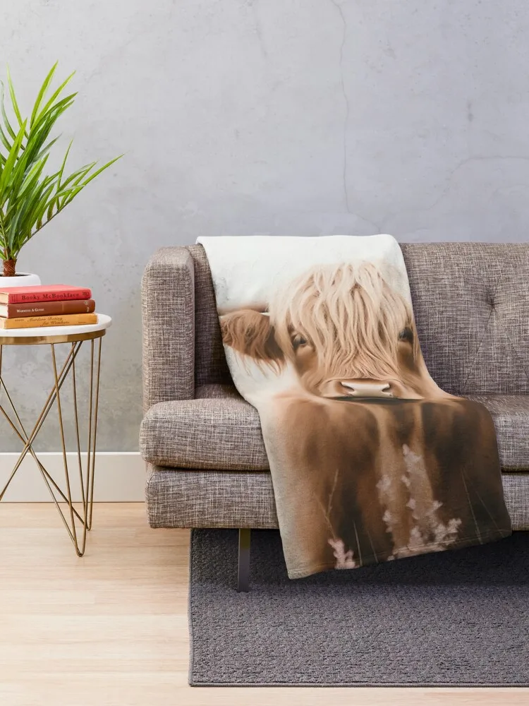 Сумка-тоут в стиле бохо Highland Cow от NoarusRainbowLand - милое одеяло кантри свободные одеяла