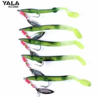 5pcsbag 6g fishing spinner spoon bait metal crankbait soft lures with hook for bass tackle