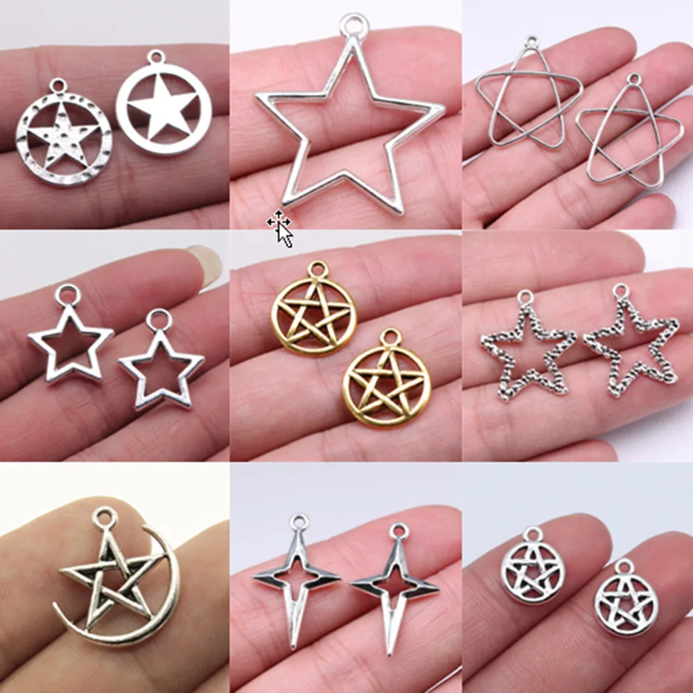 

Объемные подвески для подвесок, ювелирные аксессуары «сделай сам», подвески с полыми звездами